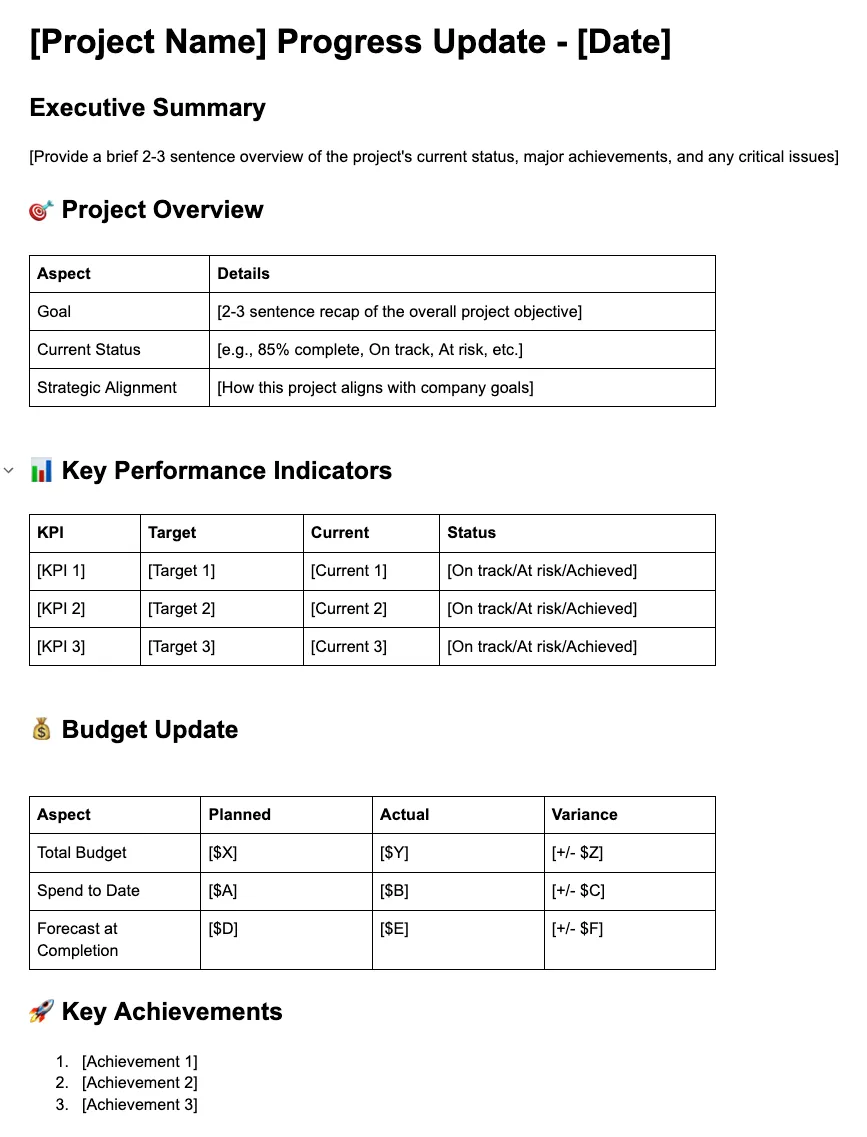 How to Write Progress Updates [Free Template Included]